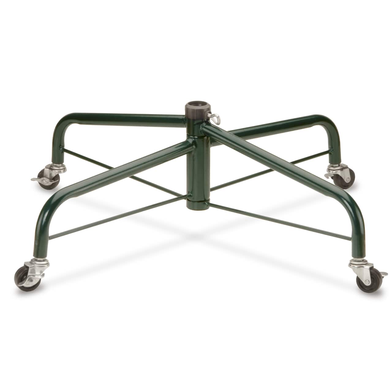 National Tree Company&#xAE; 32&#x22; Folding Tree Stand With Rolling Wheels, 1.25&#x22; Pole